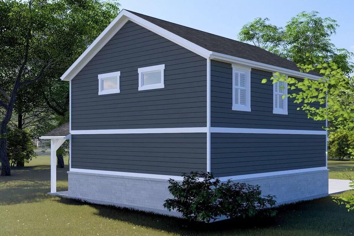 Admire the Neat White Trim Against the Dark Siding