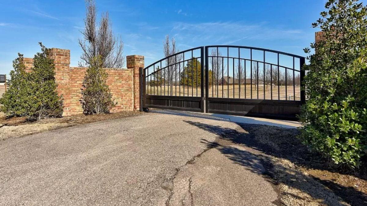 Check Out This Brick Entry Gate Offering Security and Style