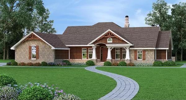 Charming Craftsman Facade With a Welcoming Porch