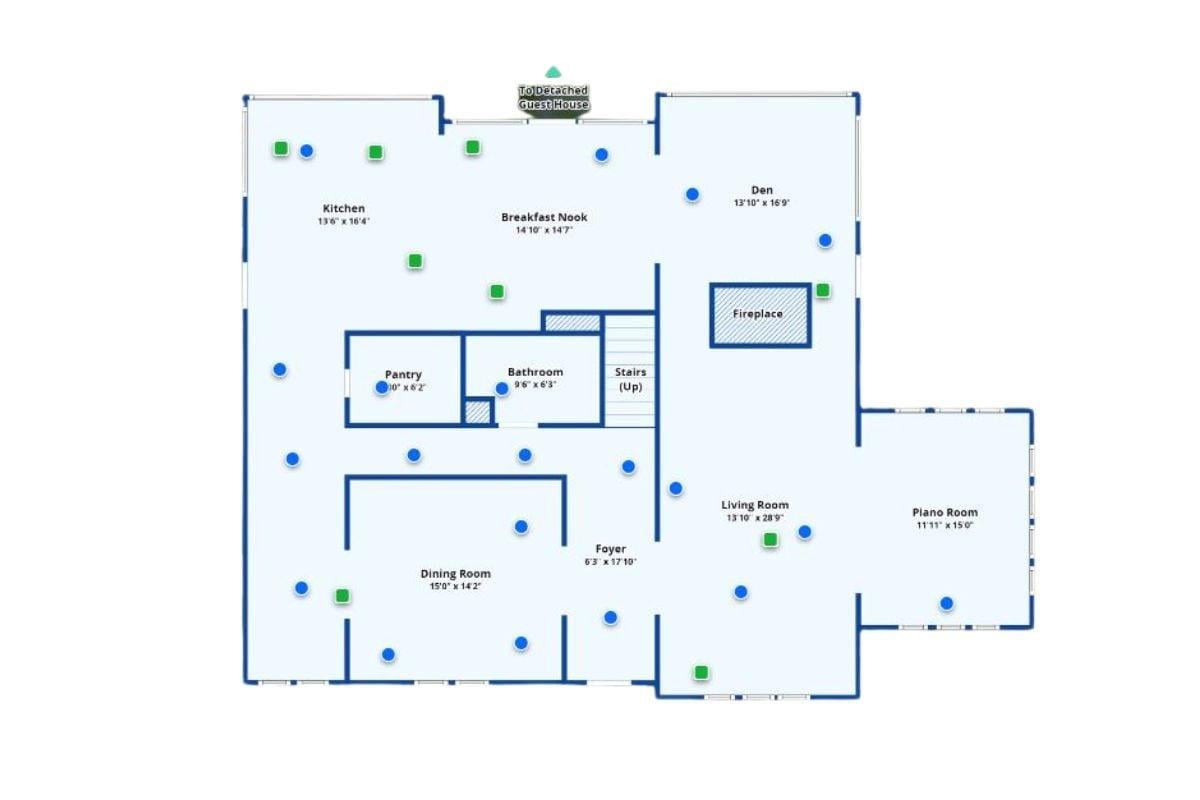 Check Out the Flow from the Kitchen to the Living Areas