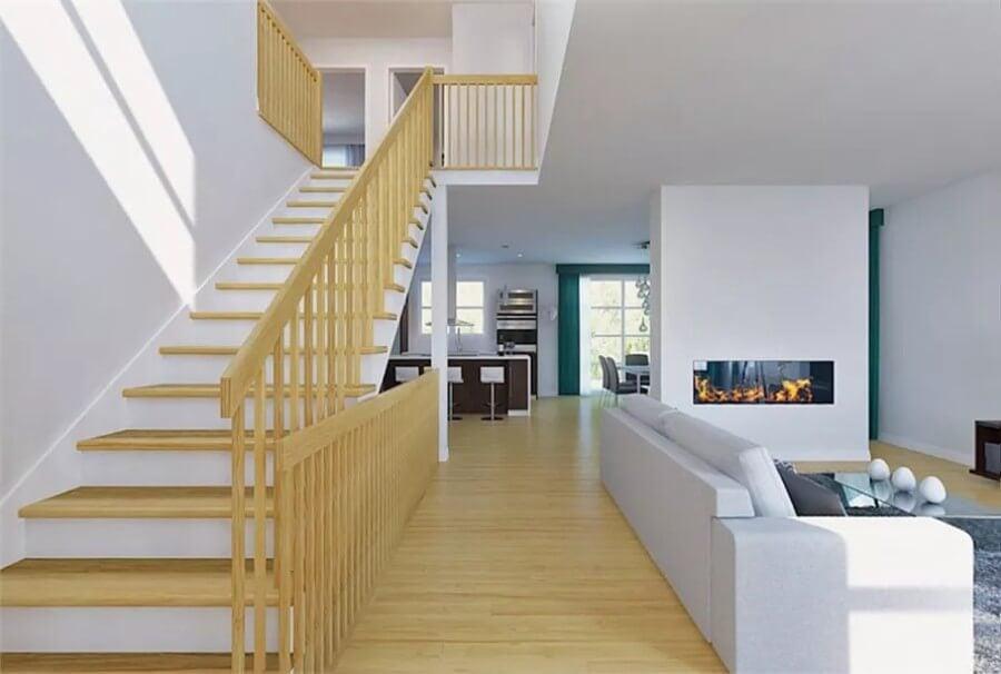 Light-Filled Staircase Leading to an Open Loft Area