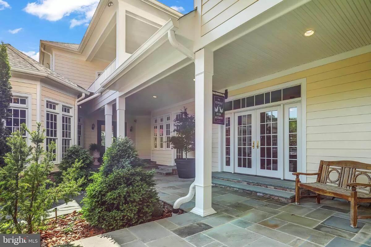 Inviting Porch with Charming French Doors