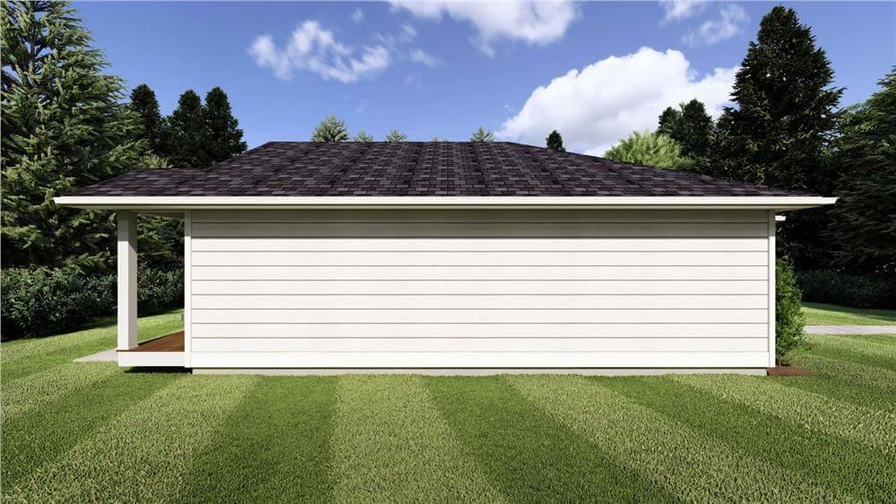 Side View of the Craftsman Garage with Neat Lines