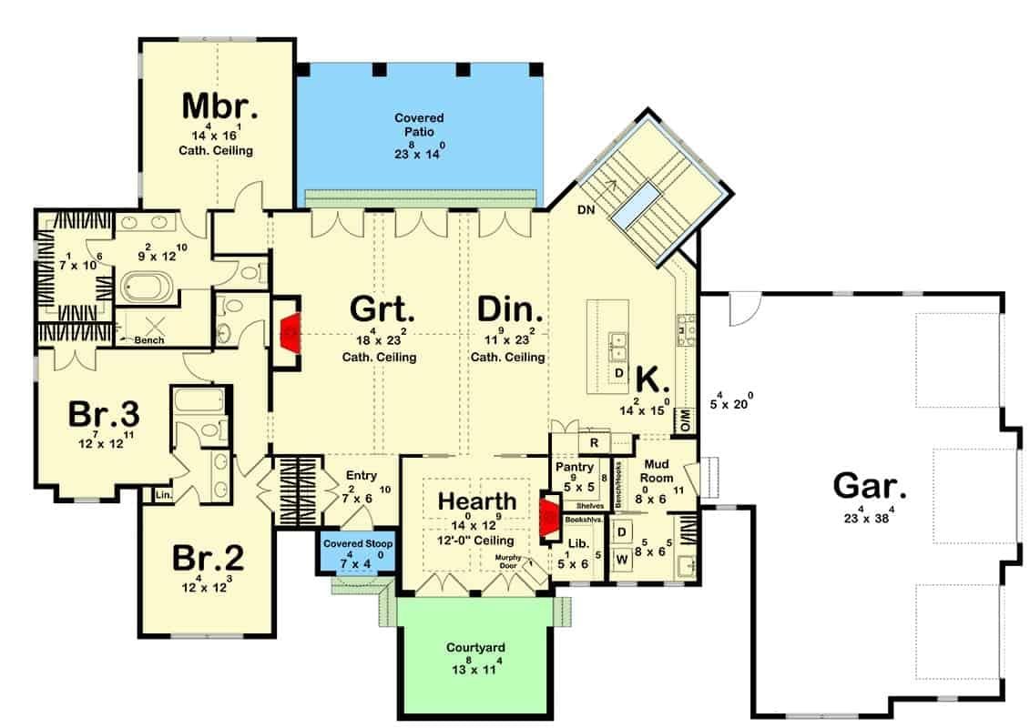 Discover the Spacious Great Room with Cathedral Ceilings