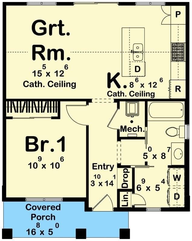 Explore This Compact Layout with a Welcoming Covered Porch