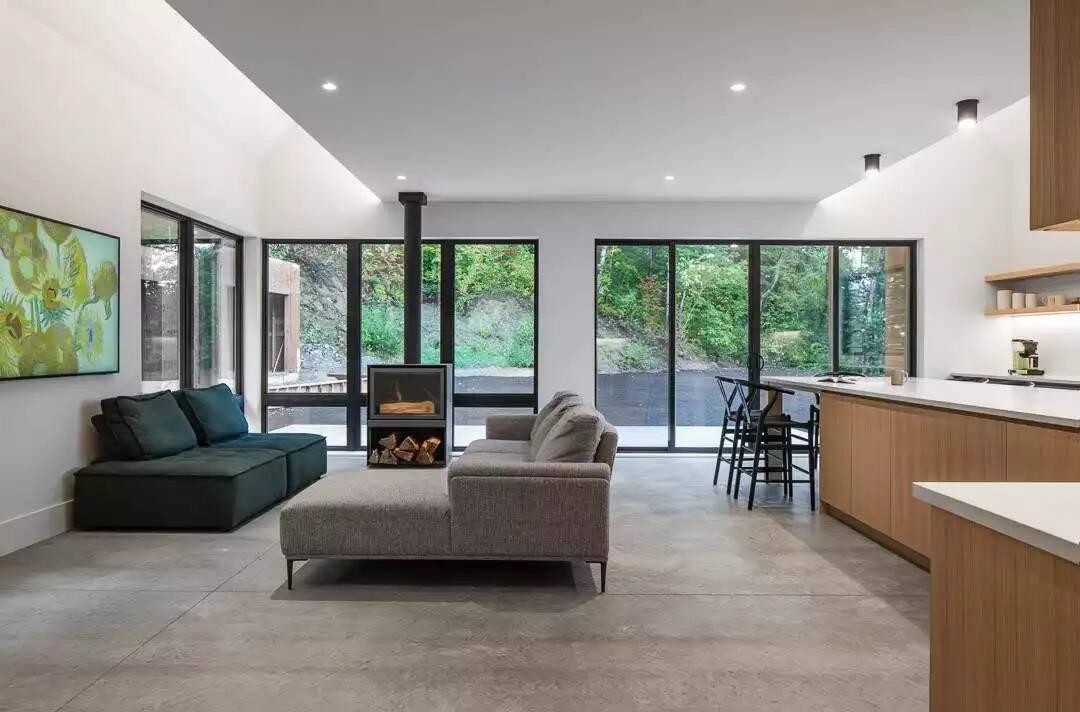 Wow, Look at the Sleek Minimalism of This Open Living Area