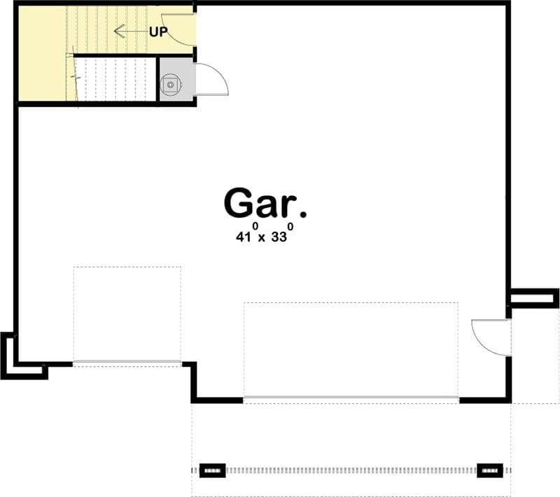 Expansive Garage Floor Plan with Convenient Access