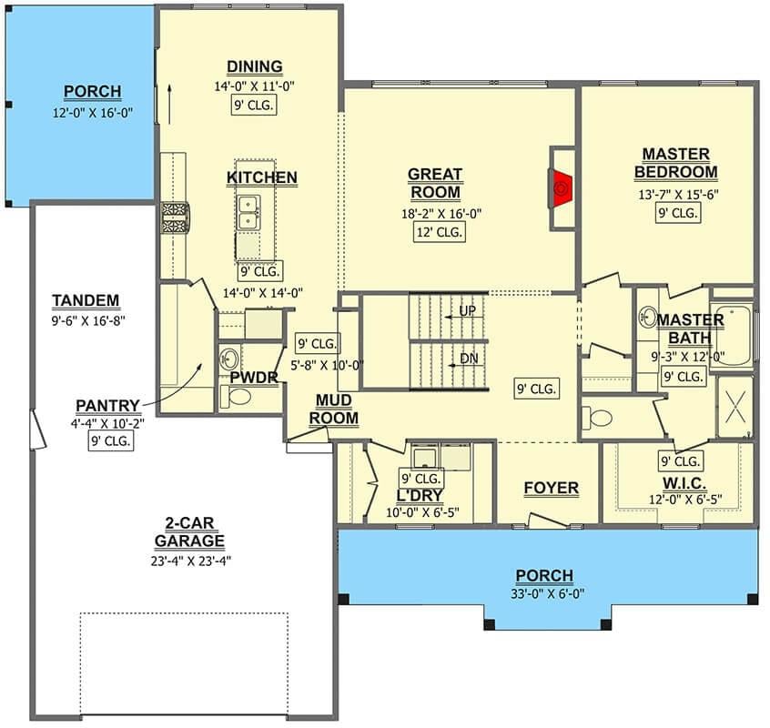 Explore This Thoughtfully Laid Out Floor Plan with Tandem Garage