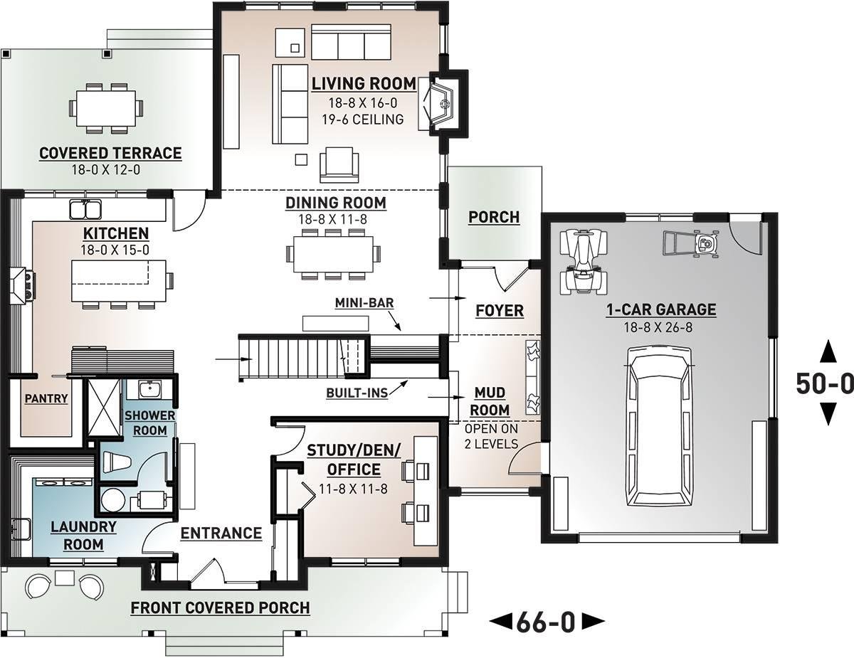 Check Out This 4-Bedroom Home with a Cozy Covered Terrace