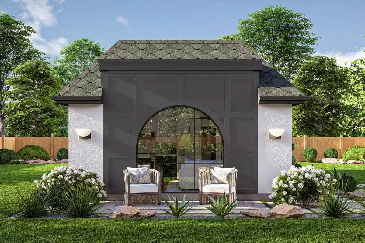 Elegant Symmetry: Check Out the Dramatic Arched Window