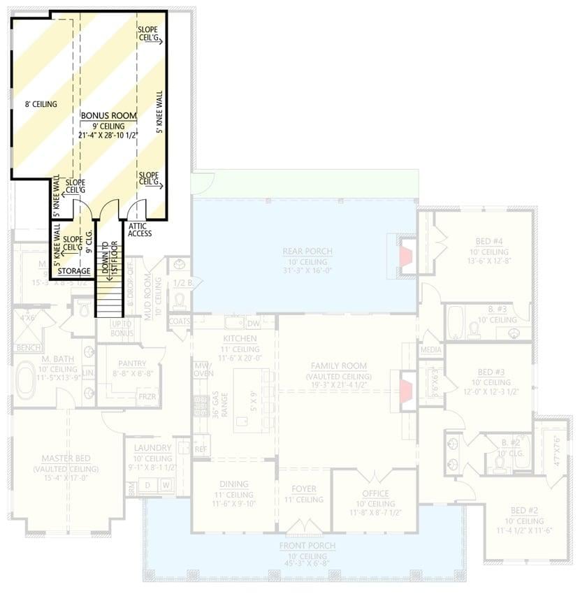 Explore the Versatile Bonus Room in This Thoughtful Floor Plan