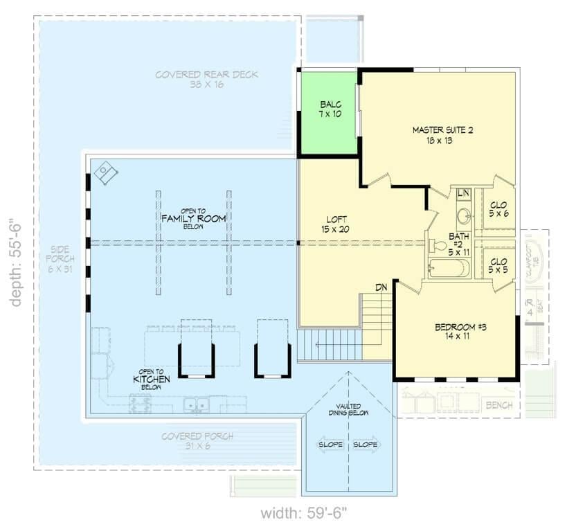 Upstairs Loft Overlooking the Expansive Family Room