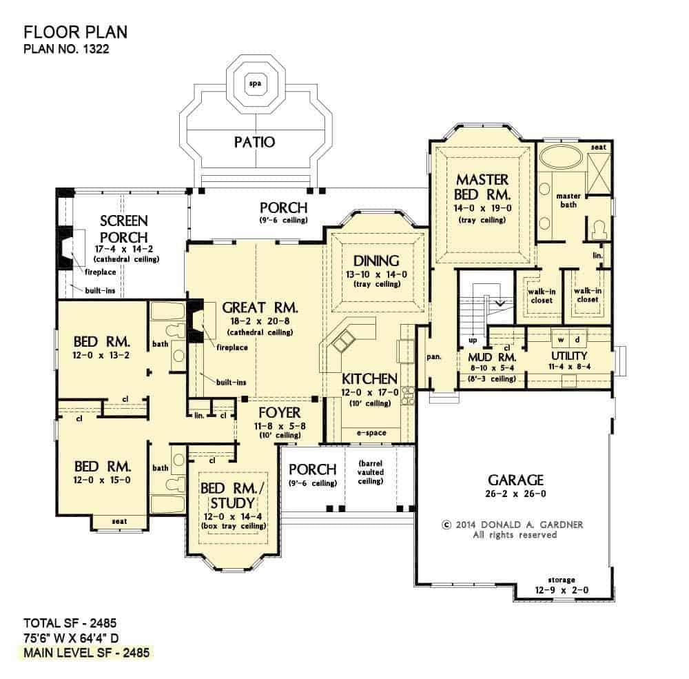 Explore This Spacious Floor Plan with a Cozy Great Room and Screen Porch