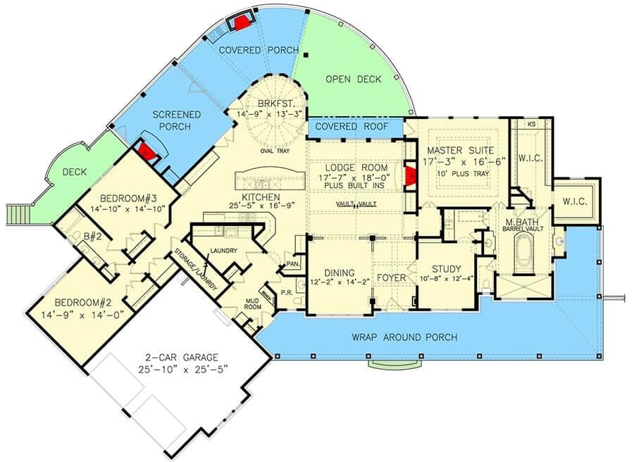 Expansive Main Floor with Relaxed Lodge Room and Versatile Outdoor Spaces