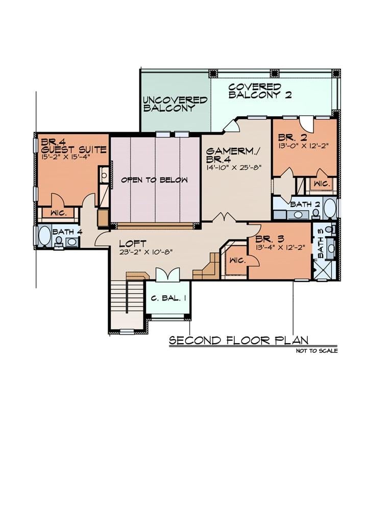Explore the Spacious Second Floor with Multiple Balconies