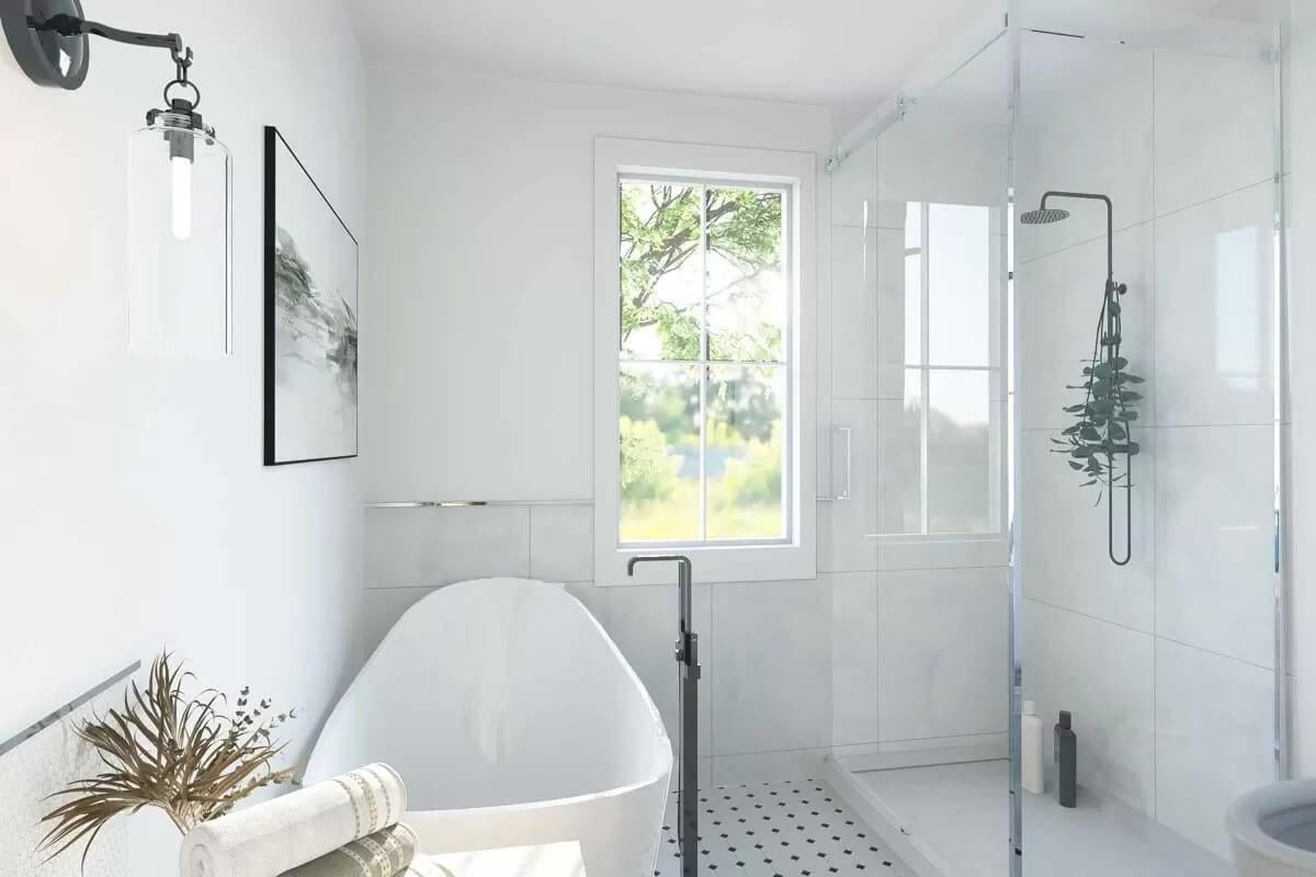 Wow, Look at the Light Pouring Into This Contemporary Bathroom