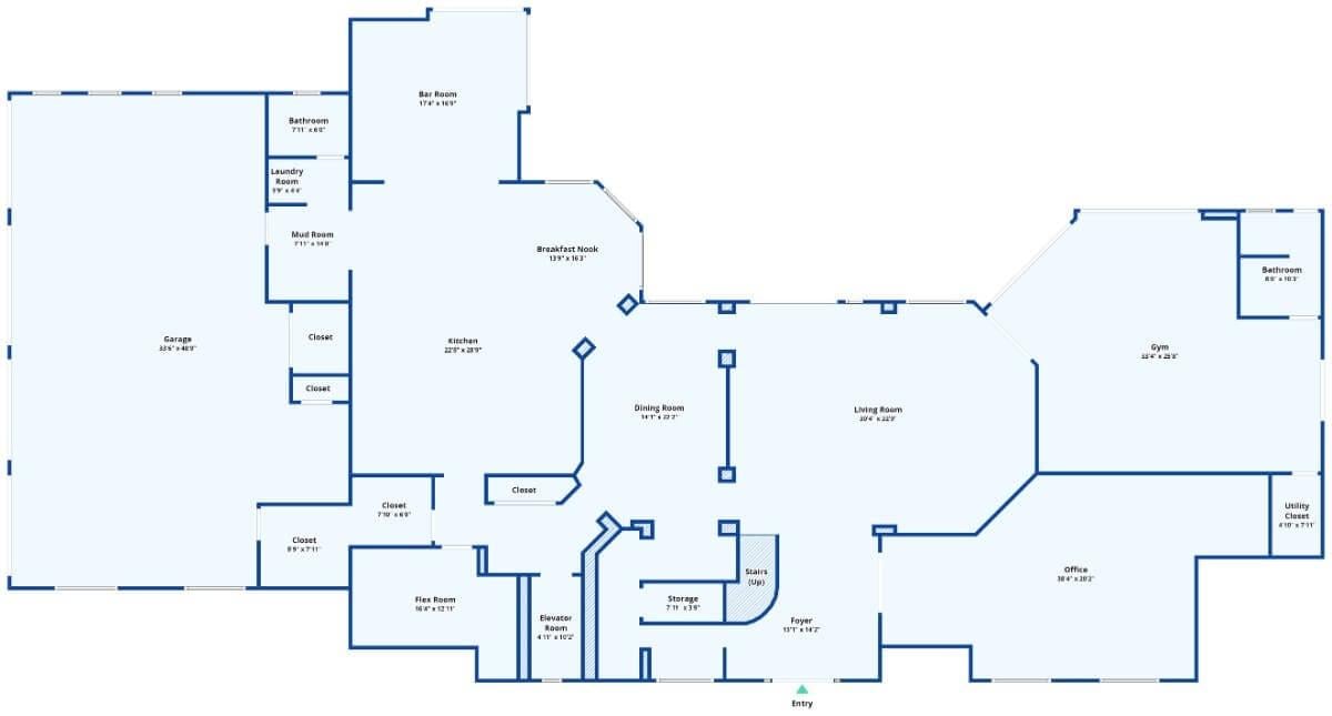 Explore the Functionality of This Expansive Floor Plan With a Dedicated Bar Room
