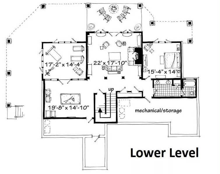 Lower Level Perks: Cozy Family Den and Ample Storage Space