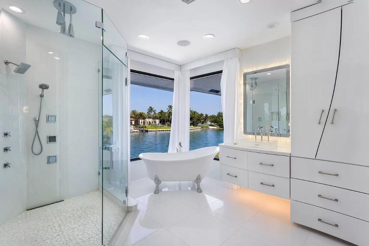 Wow, Look at That Freestanding Tub With a View