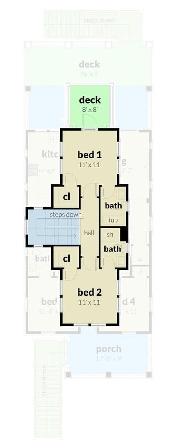 Upper Floor Highlights with Dual Decks for Relaxation