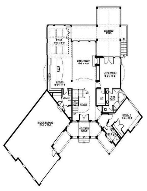 Check Out This Smartly Laid-Out Floor Plan with a Cozy Covered Deck