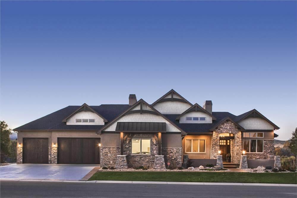 Wow, Look at the Stone Detailing on This Striking Craftsman Facade