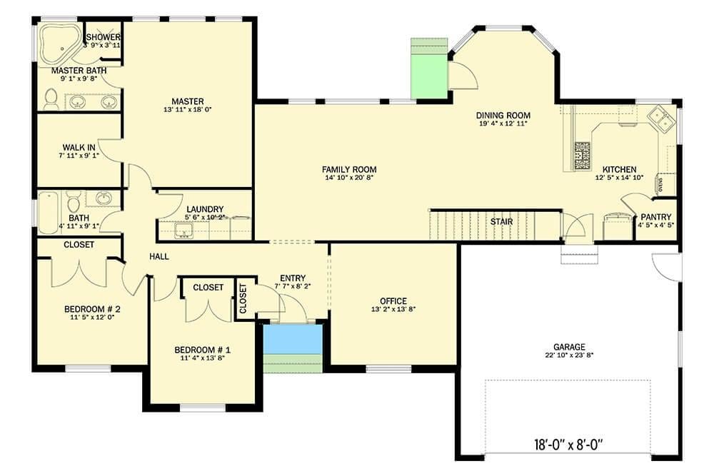 A Modern Layout with a Versatile Office and Spacious Family Room