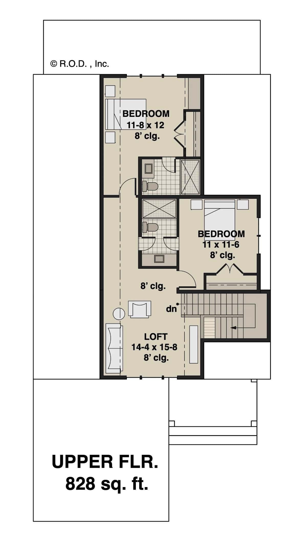 Explore This 828 Sq. Ft. Upper Floor with Spacious Loft and Two Bedrooms