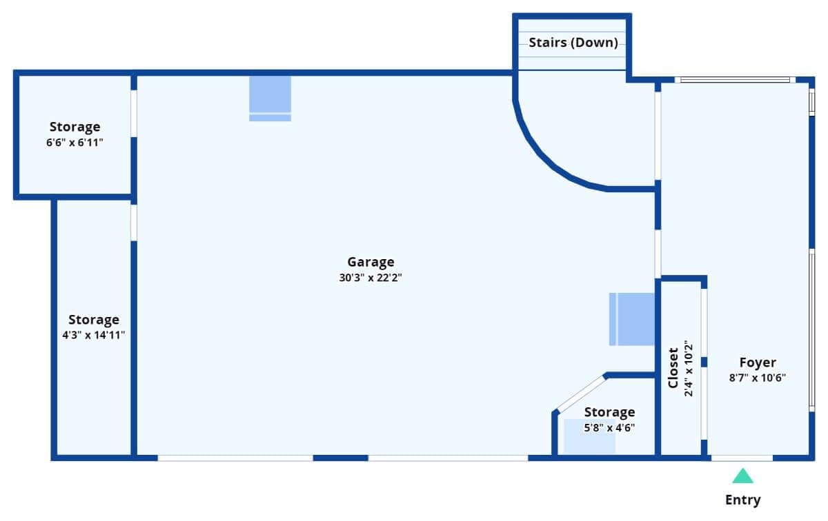 Extensive Garage Space With Thoughtful Storage Solutions