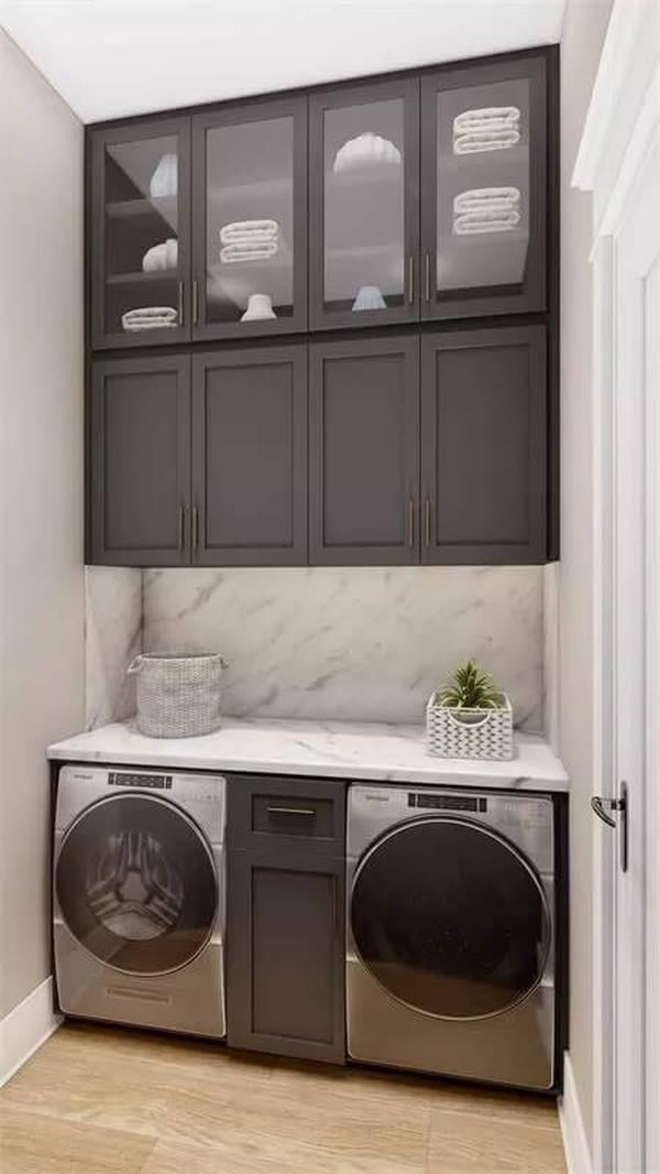Functional Laundry Room Featuring Smart Cabinetry Choices