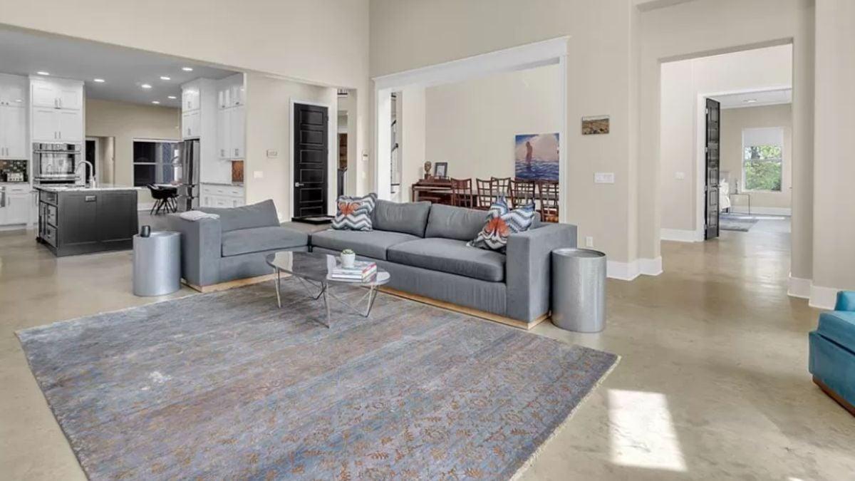 Spacious Living Room with a Cozy Corner Sectional
