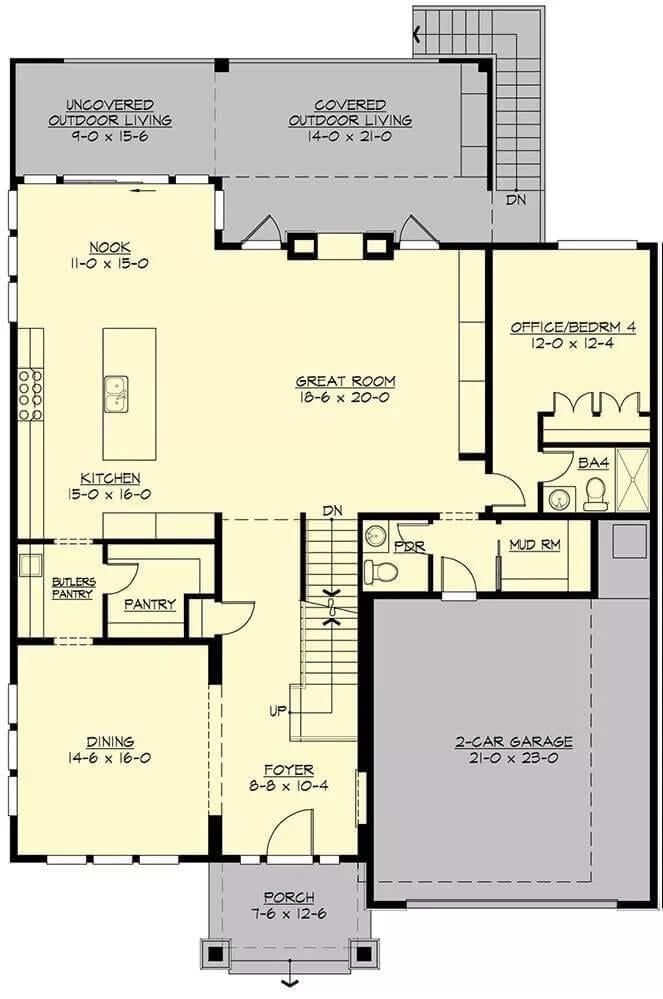 Explore This Floor Plan Featuring a Spacious Great Room and Kitchen