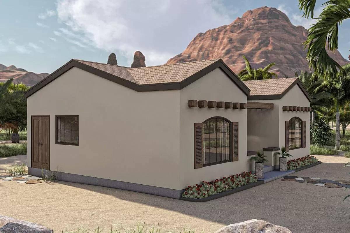 Check Out Those Timeless Wooden Shutters on This Desert Home