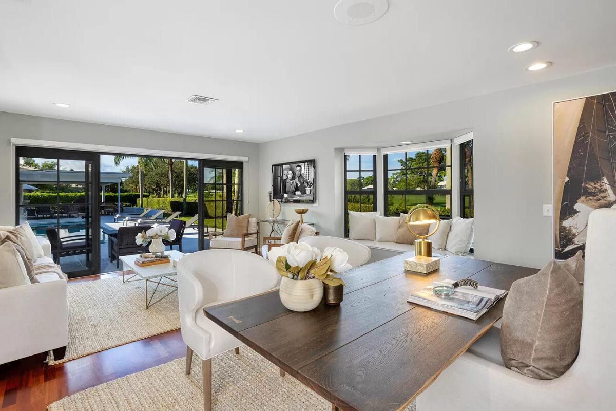 Notice the Bay Window Seating Overlooking the Garden