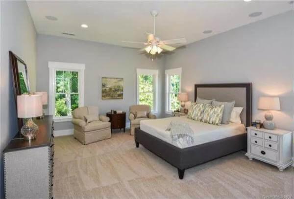 Notice the Serene Palette in This Spacious Bedroom Retreat