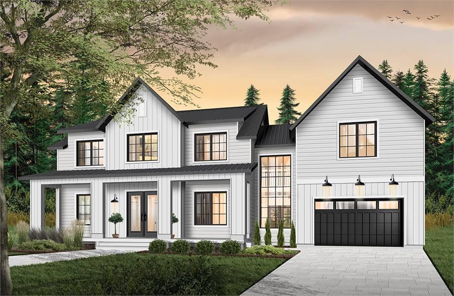 Wow, Check Out the Expansive Porch on This Modern Farmhouse