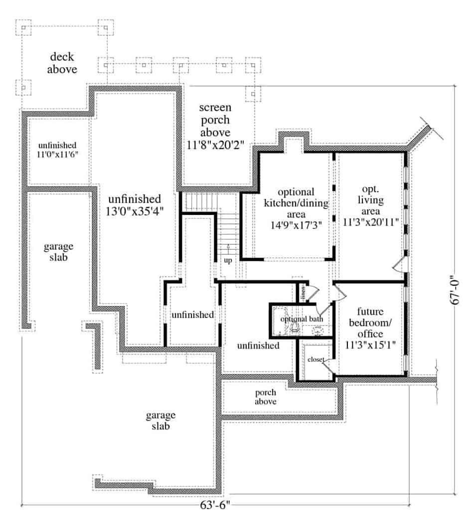 Explore the Unfinished Potential in This Spacious Floor Plan