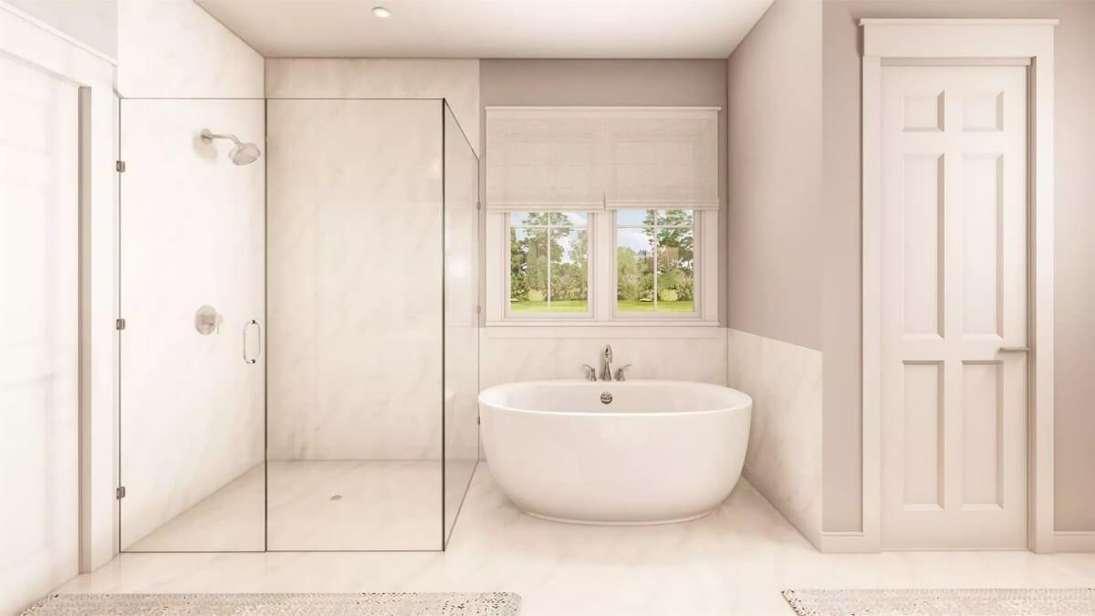 Notice the Clean Lines in This Modern Bathroom