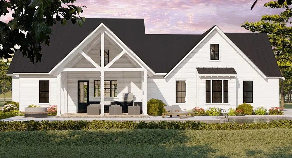 Gorgeous Gable and Timber Detailing on a Serene Outdoor Patio