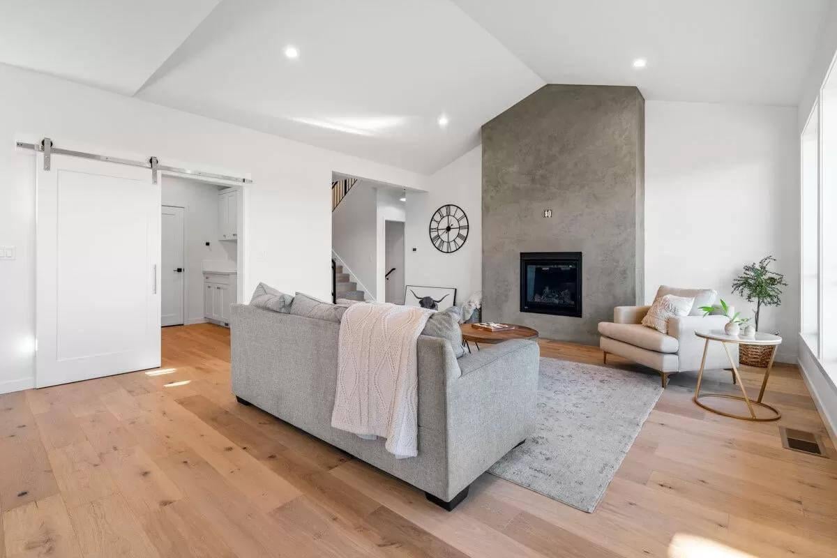Simplicity and Style With a Modern Concrete Fireplace