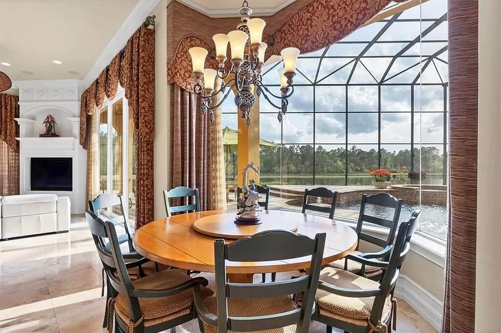 Stunning Breakfast Nook with Poolside Views