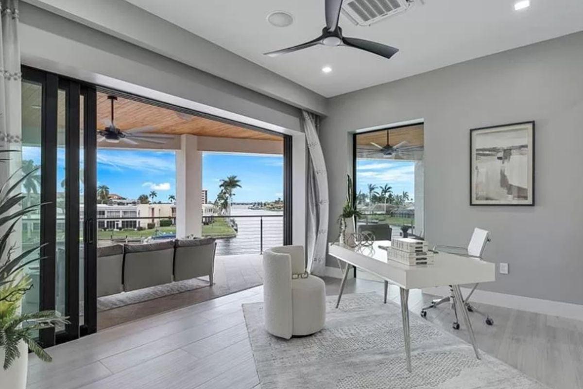 Notice How the Home Office Flows Seamlessly Onto the Terrace