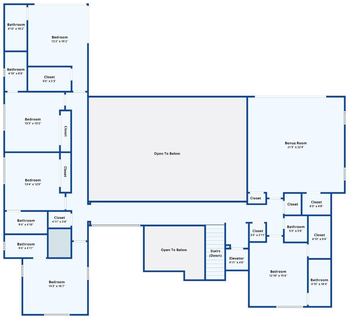 Upper Floor Featuring a Spacious Bonus Room and Multiple Bedrooms