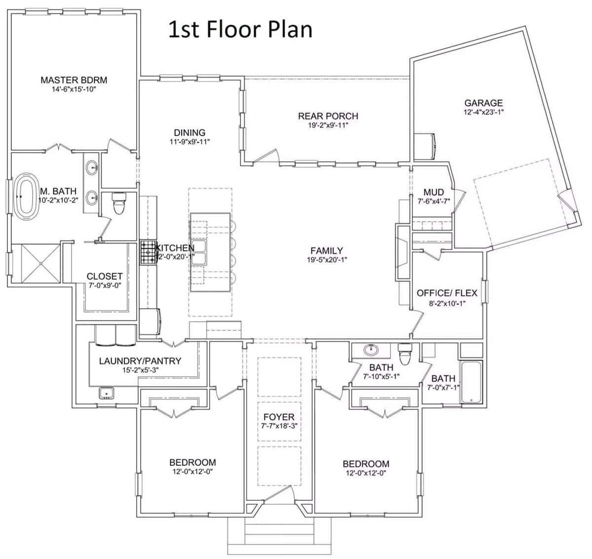 Explore This Thoughtfully Designed First Floor Plan with Ample Family Space