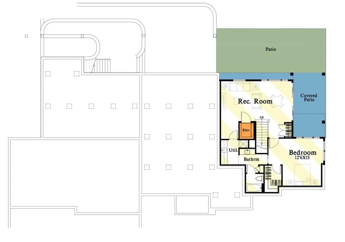 Check Out the Spacious Rec Room and Convenient Elevator Access