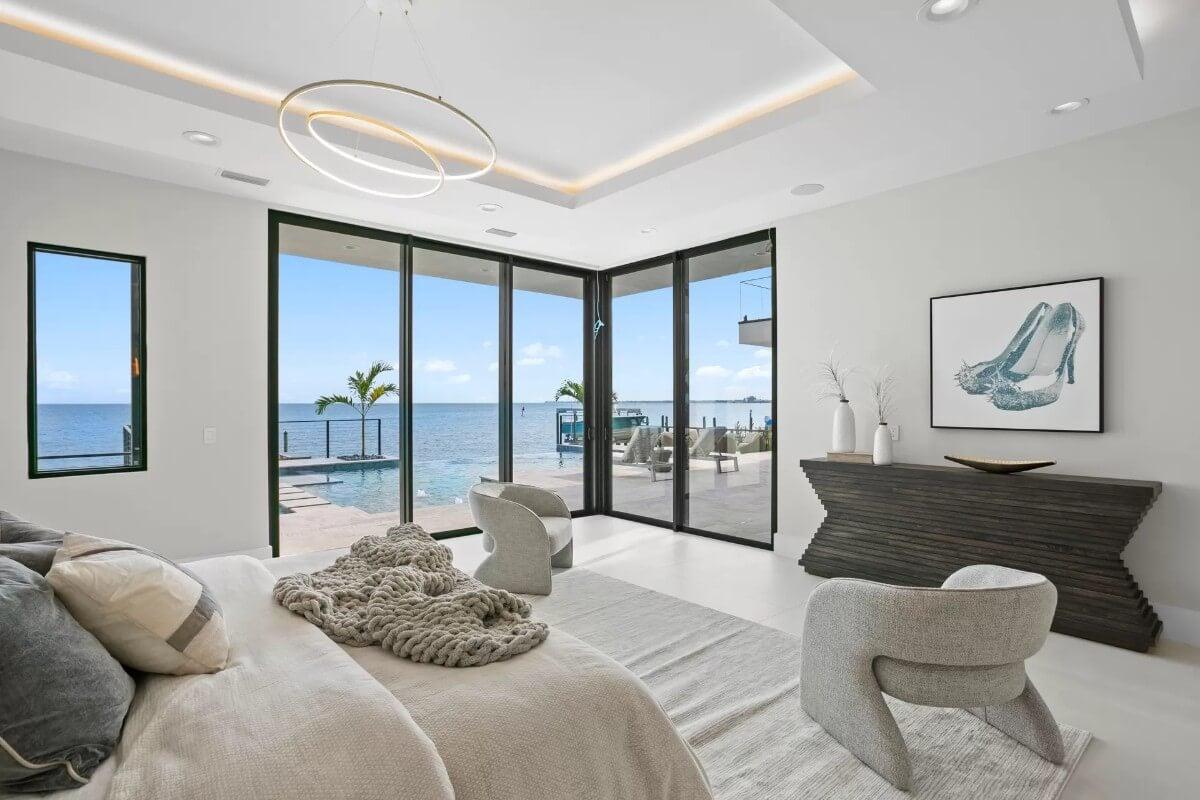 Serene Bedroom Retreat with a Breathtaking Ocean Backdrop