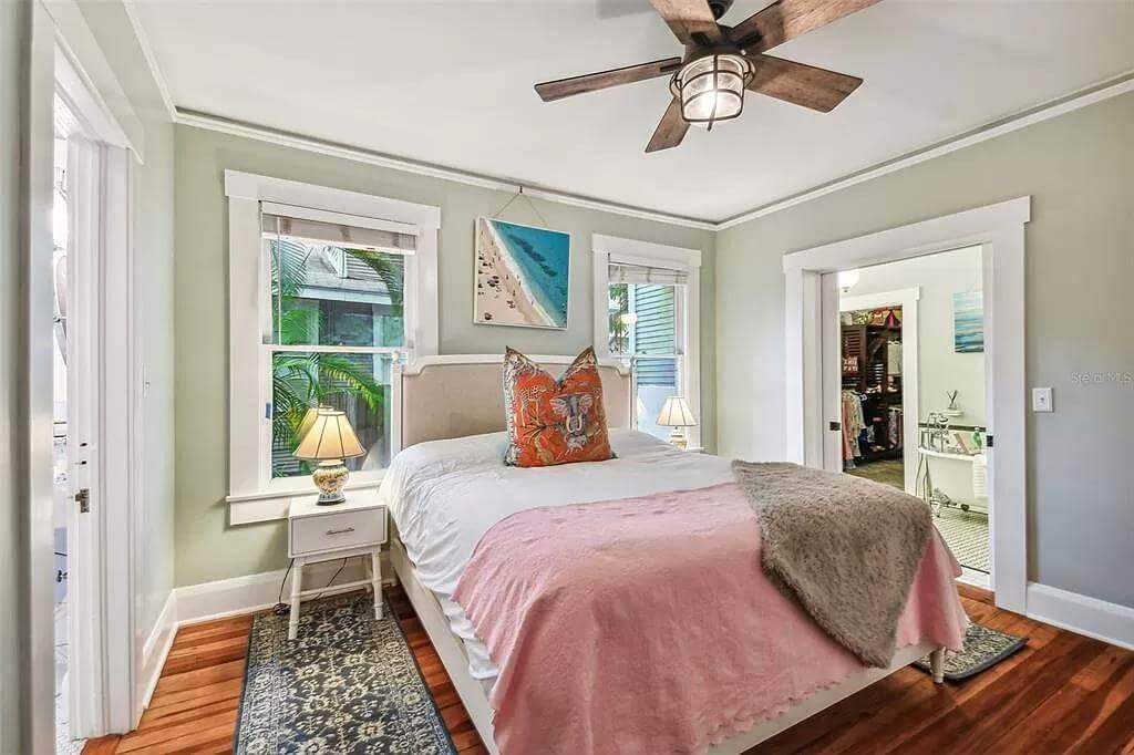 Ceiling Fan Adds a Breezy Touch to This Craftsman Bedroom