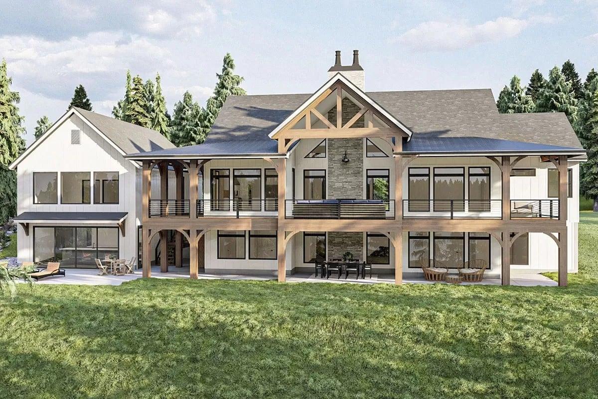 Wow, Look at Those Timber Beams on This Lakeside Craftsman