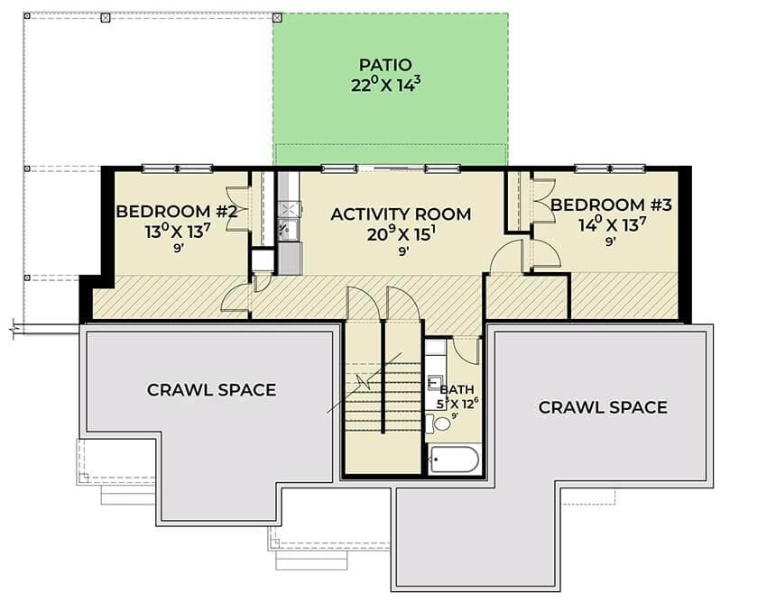 Check Out the Flexible Activity Room with Patio Access