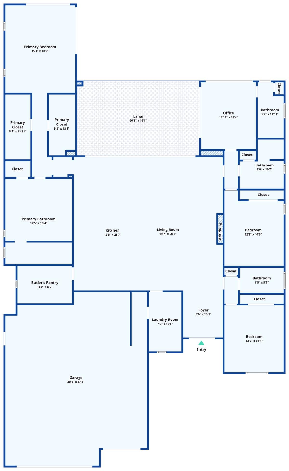 Expansive Floor Plan with a Dedicated Butler